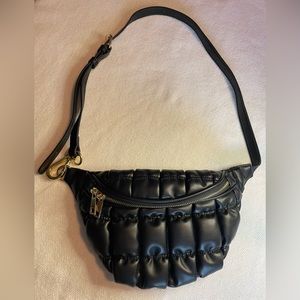 Waist bag, Fanny pack, Black with Gold tone hardware. Like new!